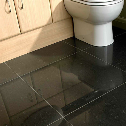 Gems Lounge Stone Effect Polished Black 600x600