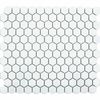 Sample - Pixel White Hexagon Gloss 23x23