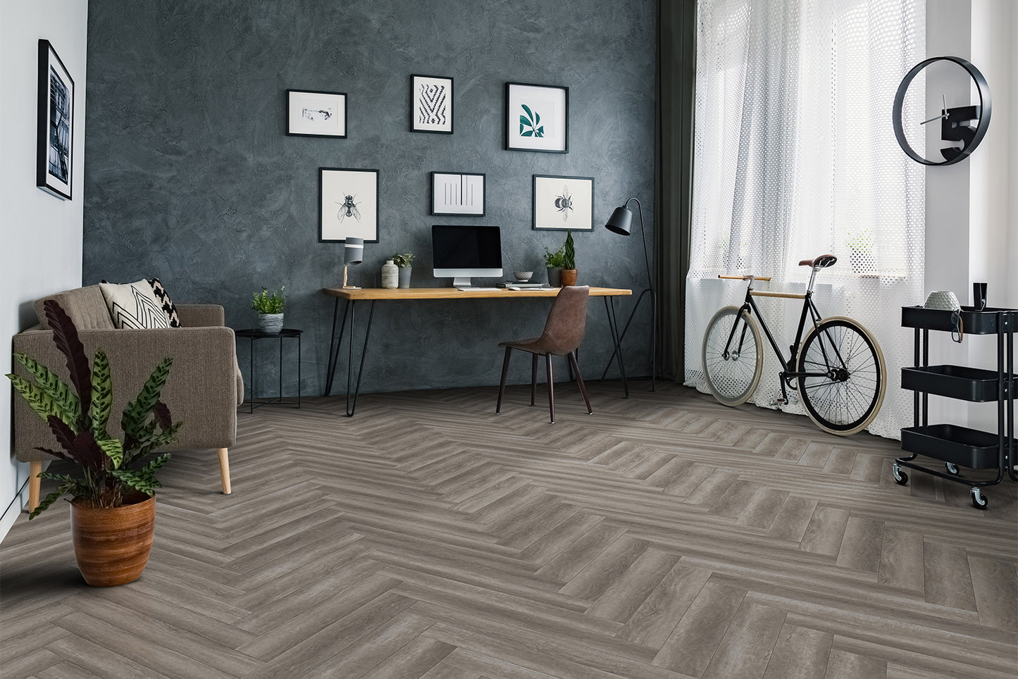 Harpsden Grey Herringbone